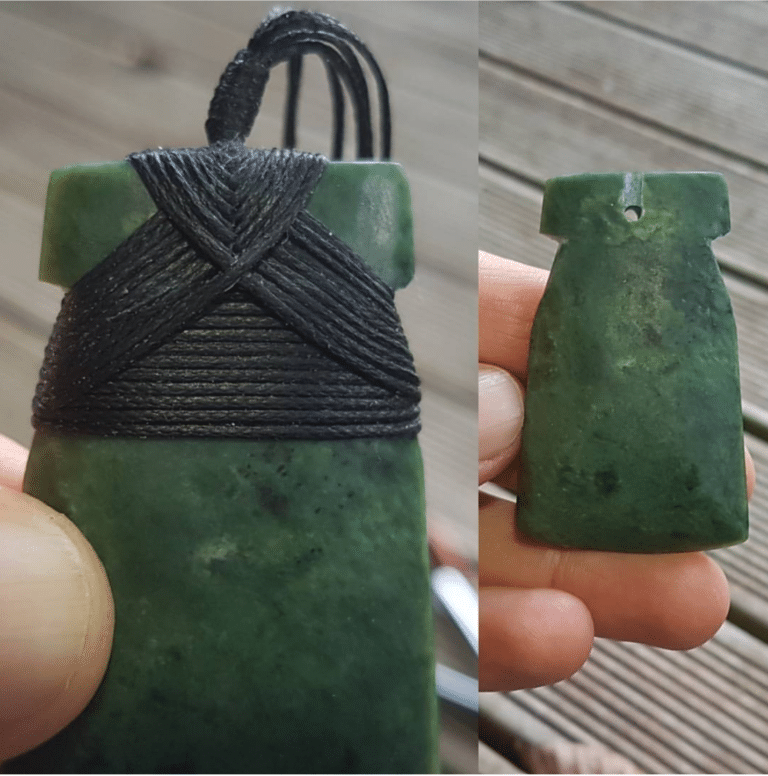 How to bind a Pounamu Toki – With a hole