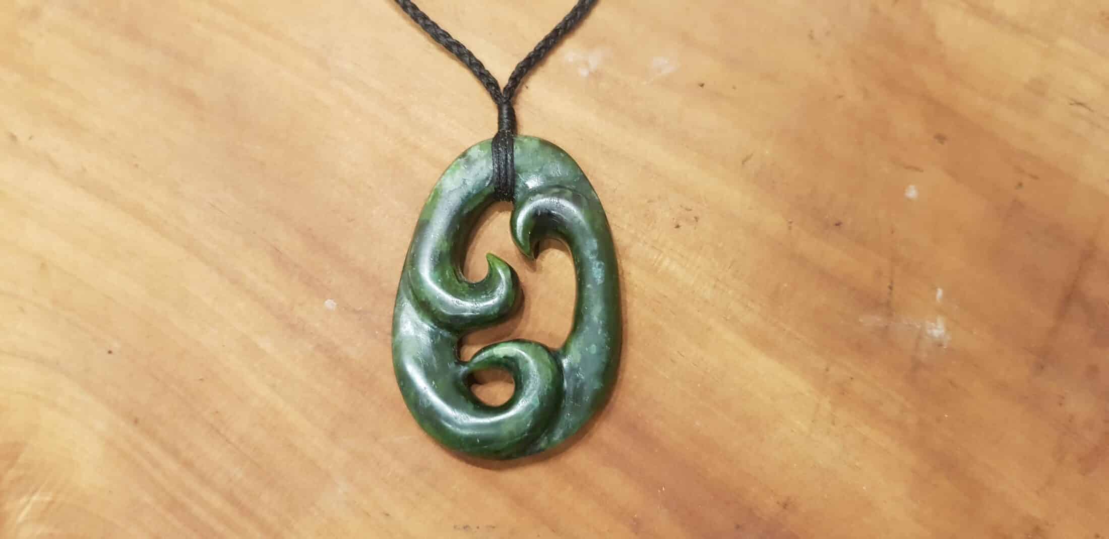 kete ō taonga , pounamu, nz, aotearoa, campbell carving, pendant, necklace, greenstone, carve, carving, carver