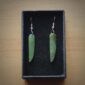 Pounamu, earrings, pointed, roimata (2)