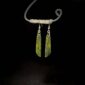 PAU04 Williiamsonite drop earring short, tangiwai, pounamu (4)