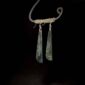 PAU06 Emerald Green Tangiwai Earrings medium, pounamu, taonga (2)