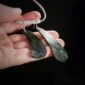 PAU07 Emerald green tangiwai earrings large, pounamu, taonga (1)
