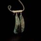 PAU07 Emerald green tangiwai earrings large, pounamu, taonga (4)