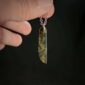 PAU10 Williamsonite blade pendant silver chain roimata, pounamu, taonga (6)