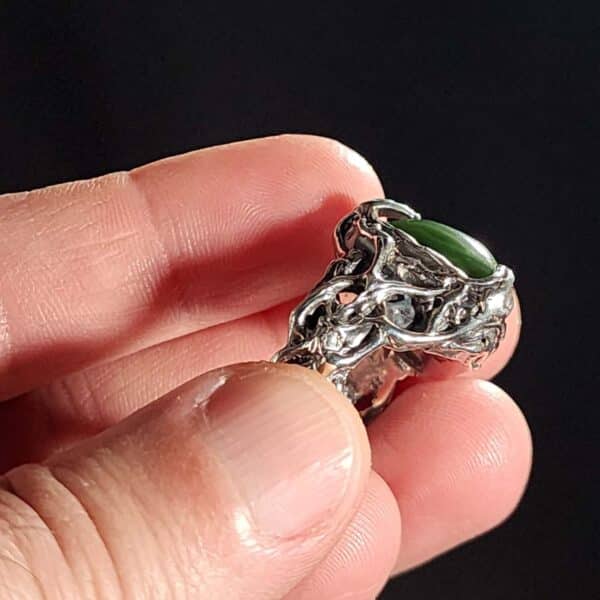 ring, silver, pounamu, veins, vines, organic, live, jade, taonga (1) ring, silver, pounamu, veins, vines, organic, live, jade, taonga (1)