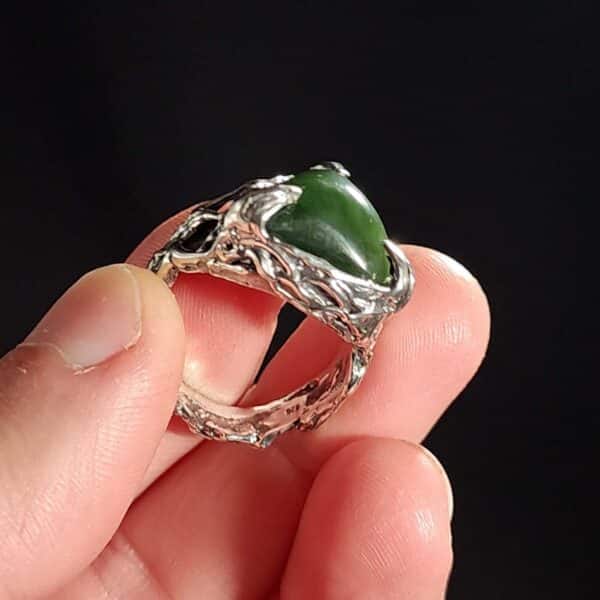 ring, silver, pounamu, veins, vines, organic, live, jade, taonga (2) ring, silver, pounamu, veins, vines, organic, live, jade, taonga (2)