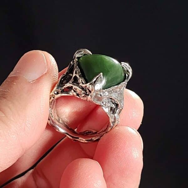 ring, silver, pounamu, veins, vines, organic, live, jade, taonga (3) ring, silver, pounamu, veins, vines, organic, live, jade, taonga (3)