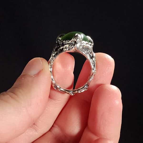 ring, silver, pounamu, veins, vines, organic, live, jade, taonga (7) ring, silver, pounamu, veins, vines, organic, live, jade, taonga (7)