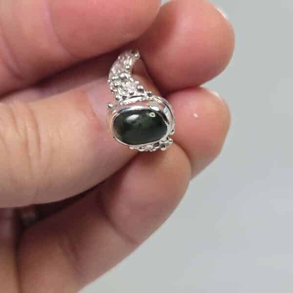 Silver, jade, ring, kawakawa (2) Silver, jade, ring, kawakawa (2)