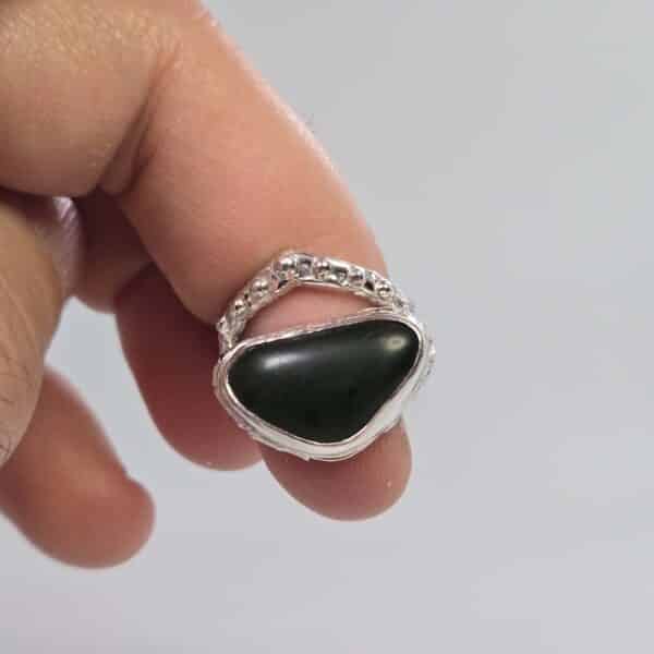 kawakawa, pounamu, silver, ring. taonga (1) kawakawa, pounamu, silver, ring. taonga (1)