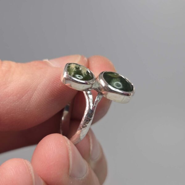 Cam105 Flower Jade, pounamu, ring, silver (7) Cam105 Flower Jade, pounamu, ring, silver (7)