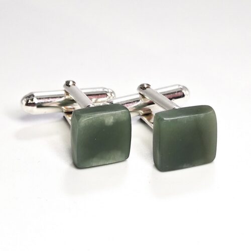 Inanga Pounamu Sterling Silver Cufflinks