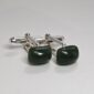Cam144 kawakawa, pounamu, jade, taonga, cufflinks, cufflink, silver, sterling (5)